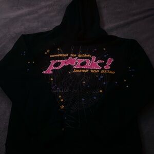 Sp5der Hoodie P*nk ‘Black’